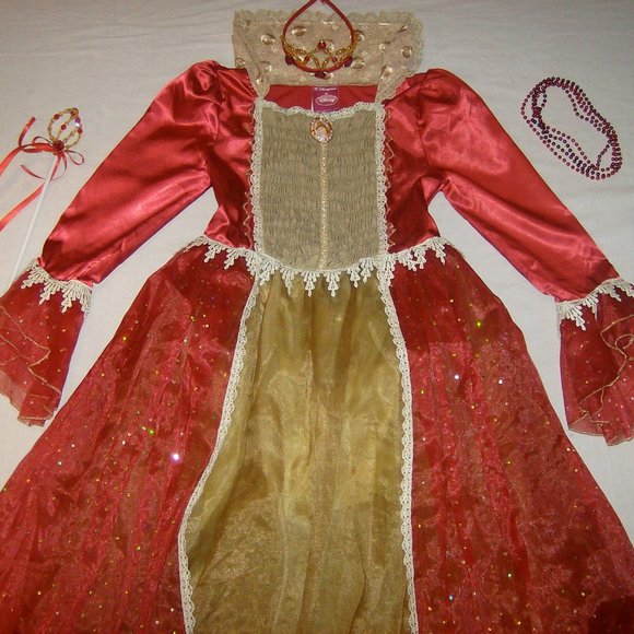 disney princess belle red dress